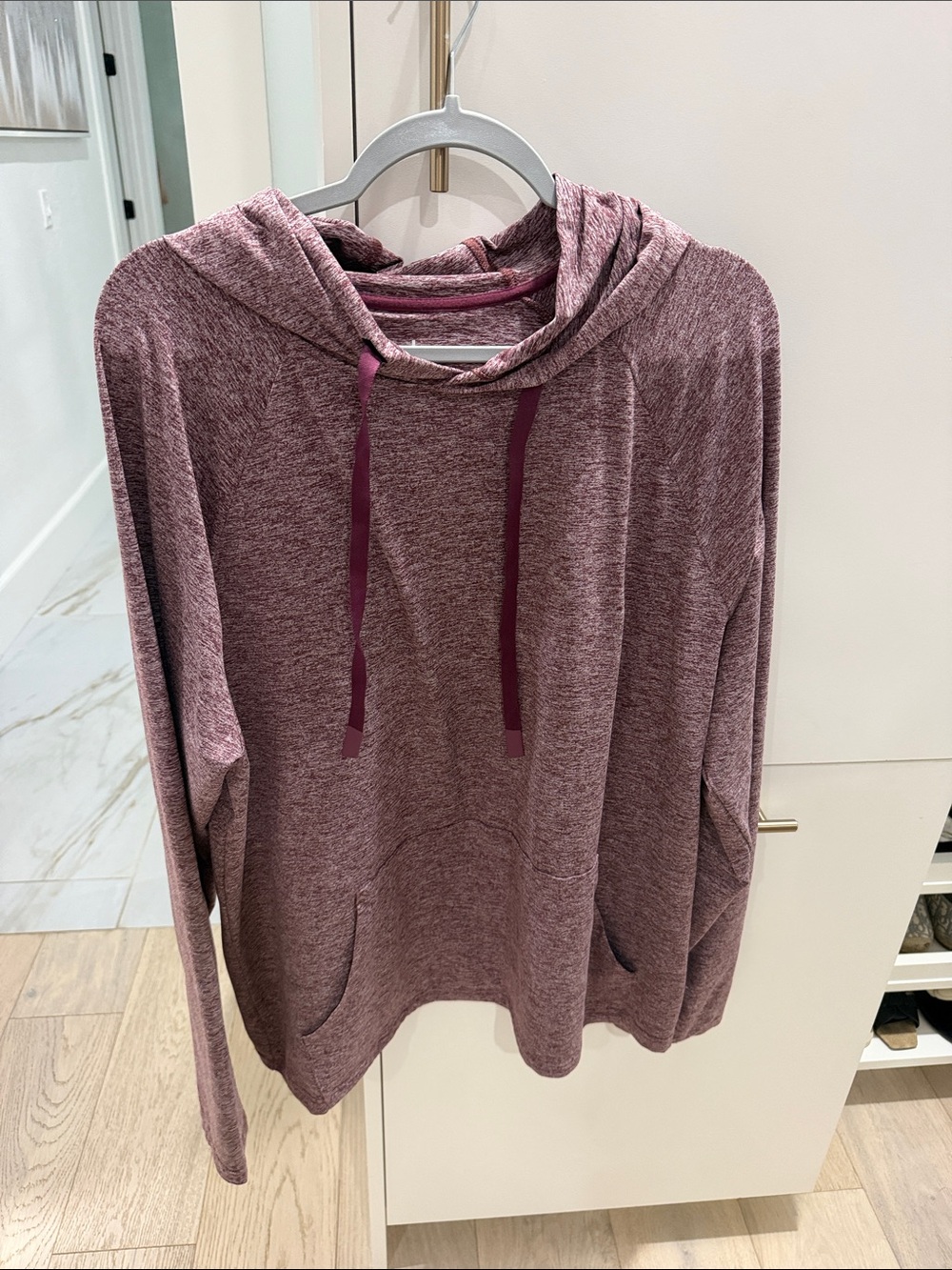 ALO Yoga Marled Rose Hooded Pullover